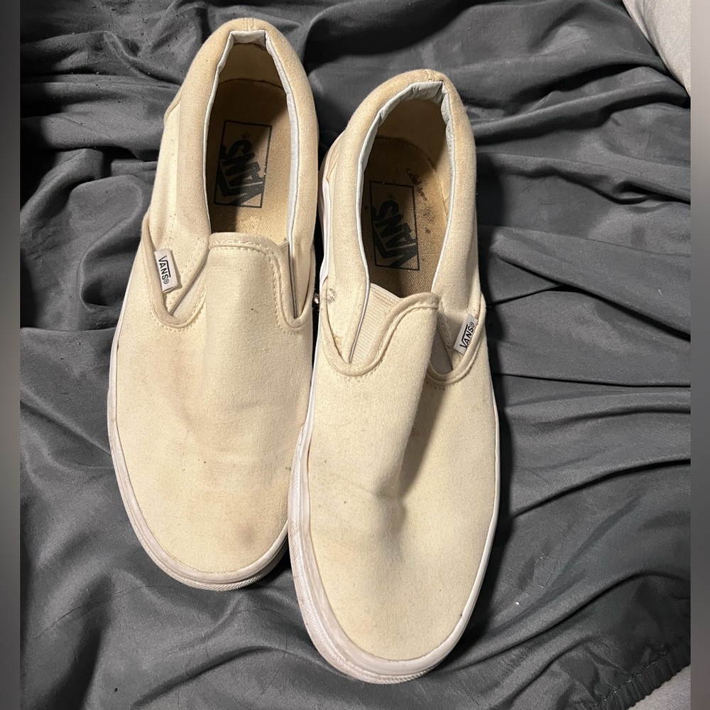 Pale Yellow Vans Size 9 Womens